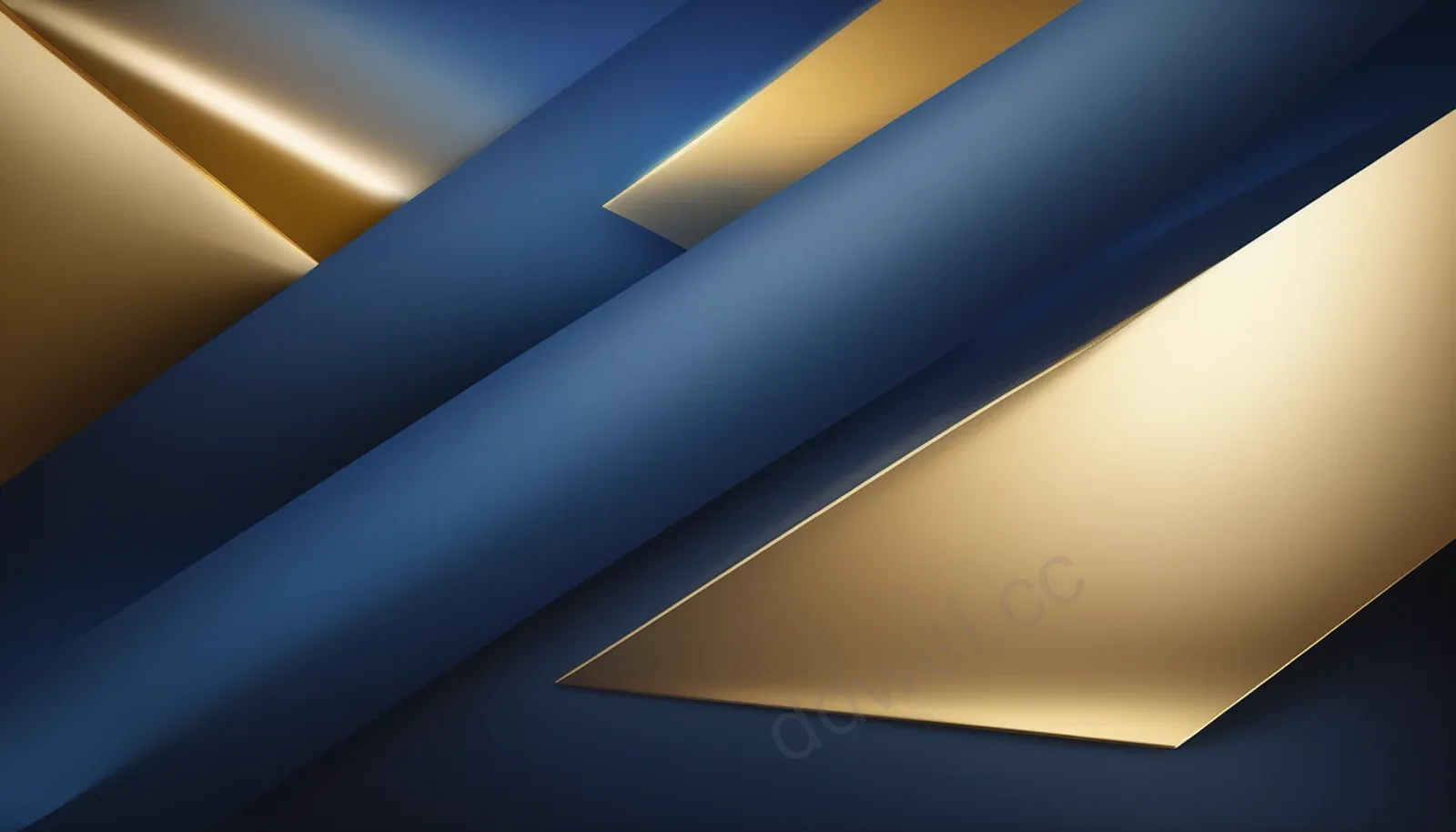 Deep Blue Gold Frosted Glass Light Beams Business Background