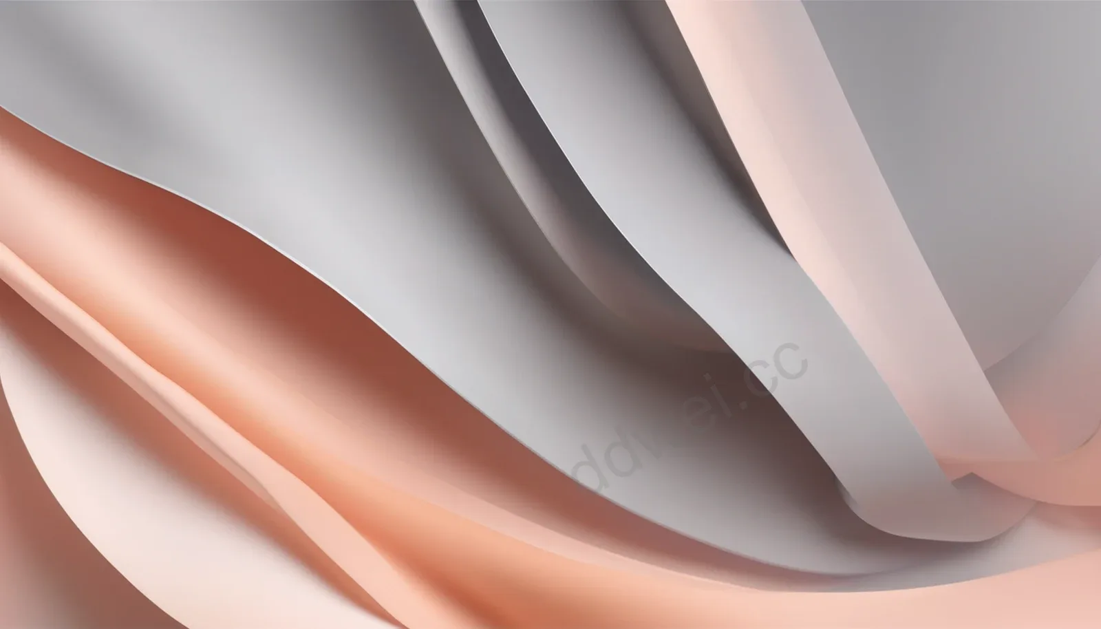 Peach Gray Matte Silicone Curved Ribbon Modern Business Slide Background