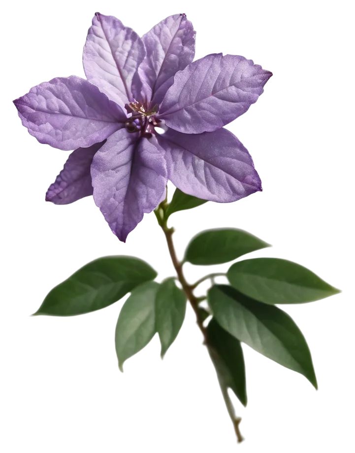 写实淡紫丁香花枝自然装饰素材