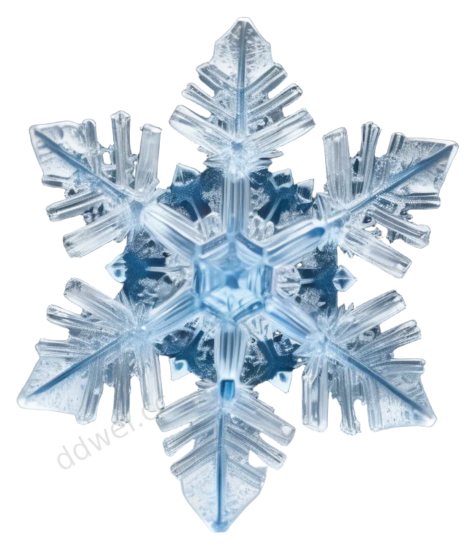Icy Blue Crystal Snowflake Winter Decor