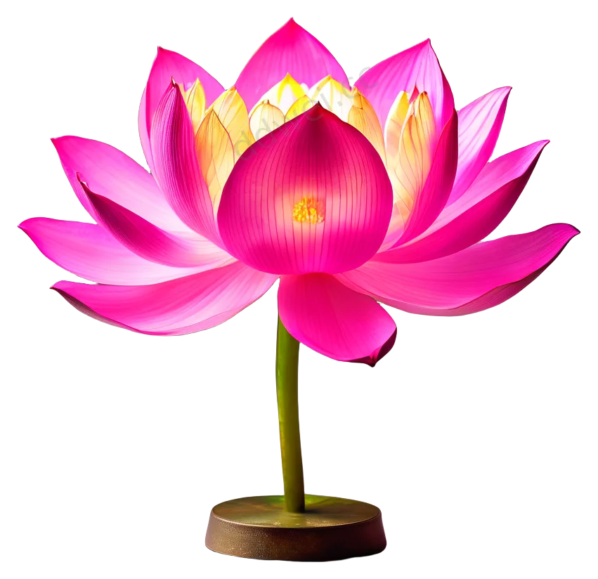 柔光粉色莲花灯禅意装饰素材