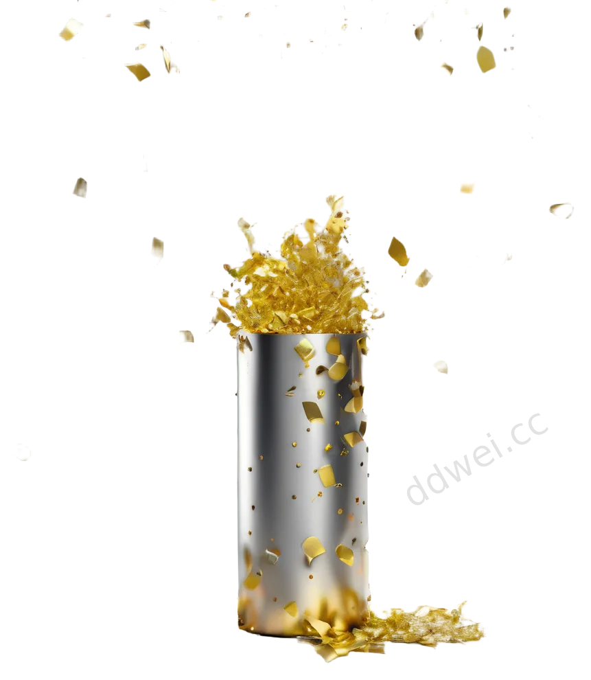 闪亮金银礼花筒庆典装饰素材