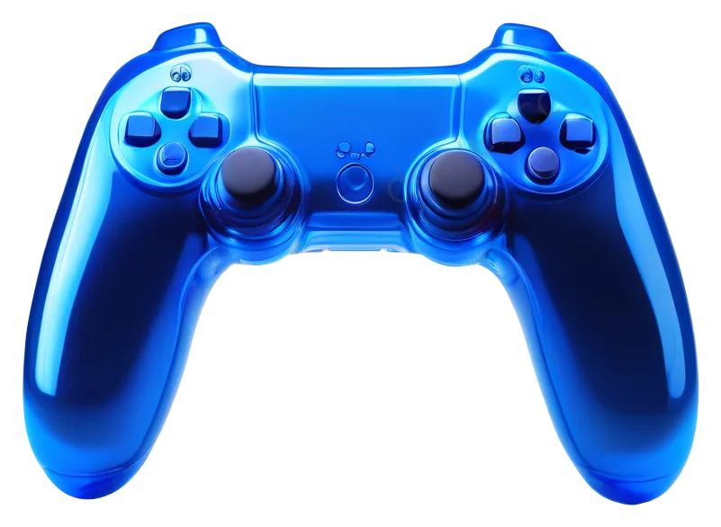 Translucent Blue Game Controller Esports Peripheral Design