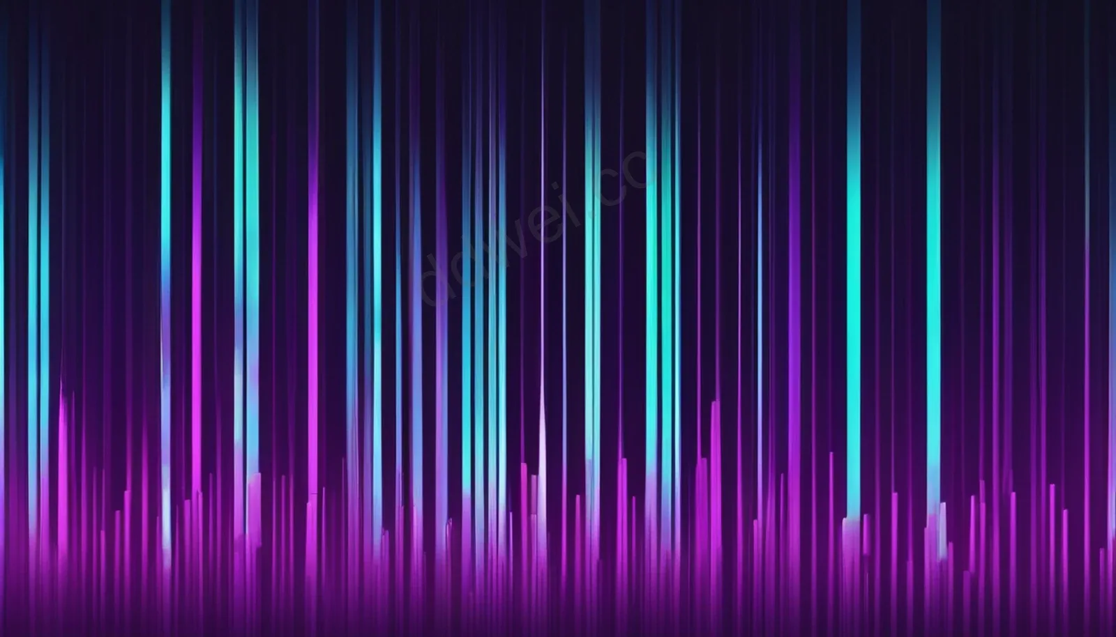 Cyan Violet Soundwave Frequency Line Tech PPT Background