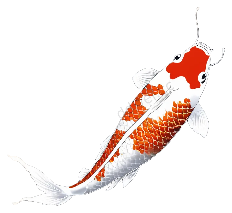 Traditional Brush Painting Koi Fish Swimming Transparent PNG