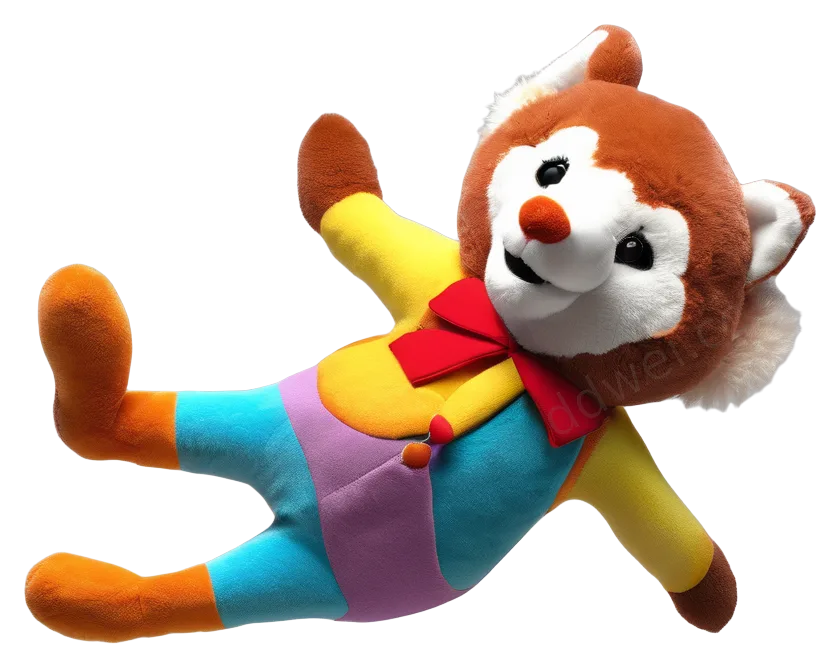 Multicolor Circus Plush Acrobat PNG