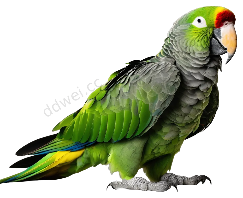 Emerald Amazon Parrot Standing Transparent PNG