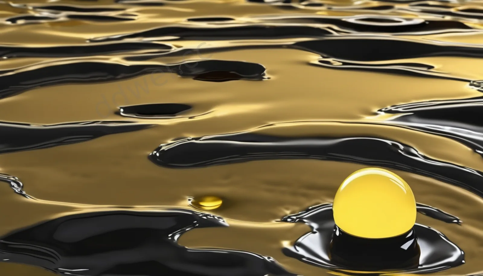 Ink Black Water Ripples and Osmanthus Moon Reflection Tranquil Background
