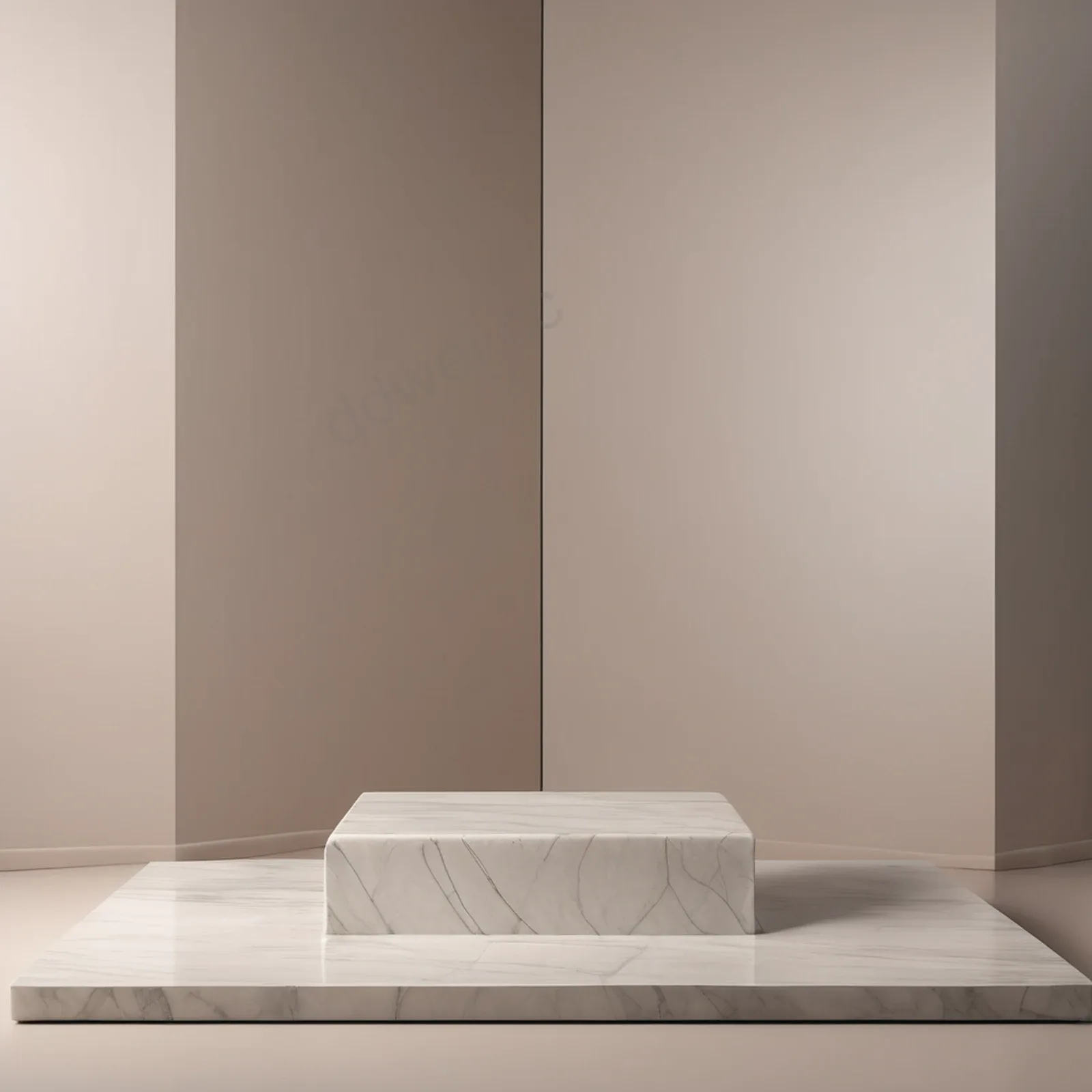 Light Gray Veined Marble Square Podium Product Display Background