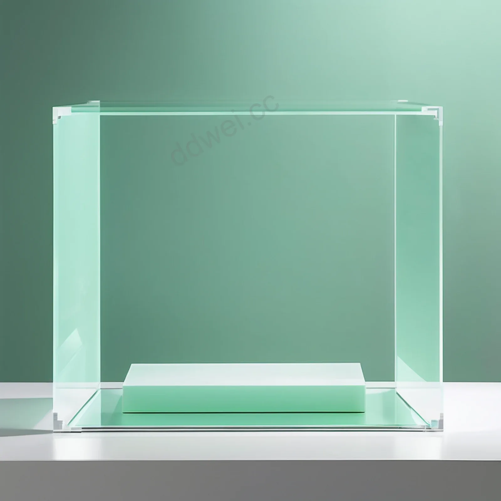 薄荷绿透明亚克力方台清新产品展示台