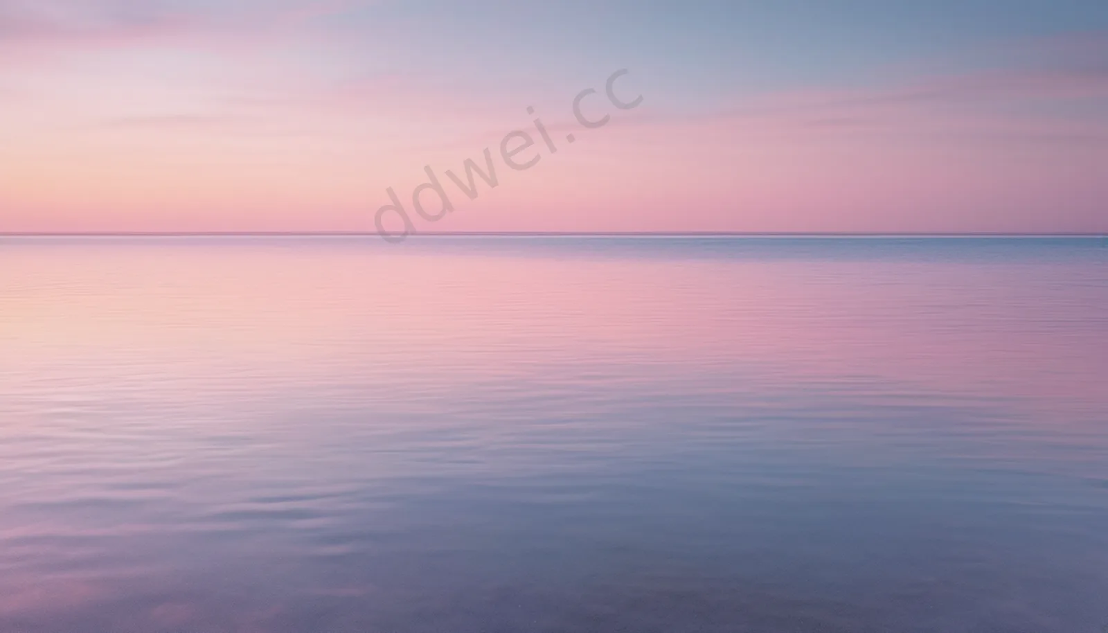 Soft Pastel Pink and Blue Dawn Sea with Center Negative Space
