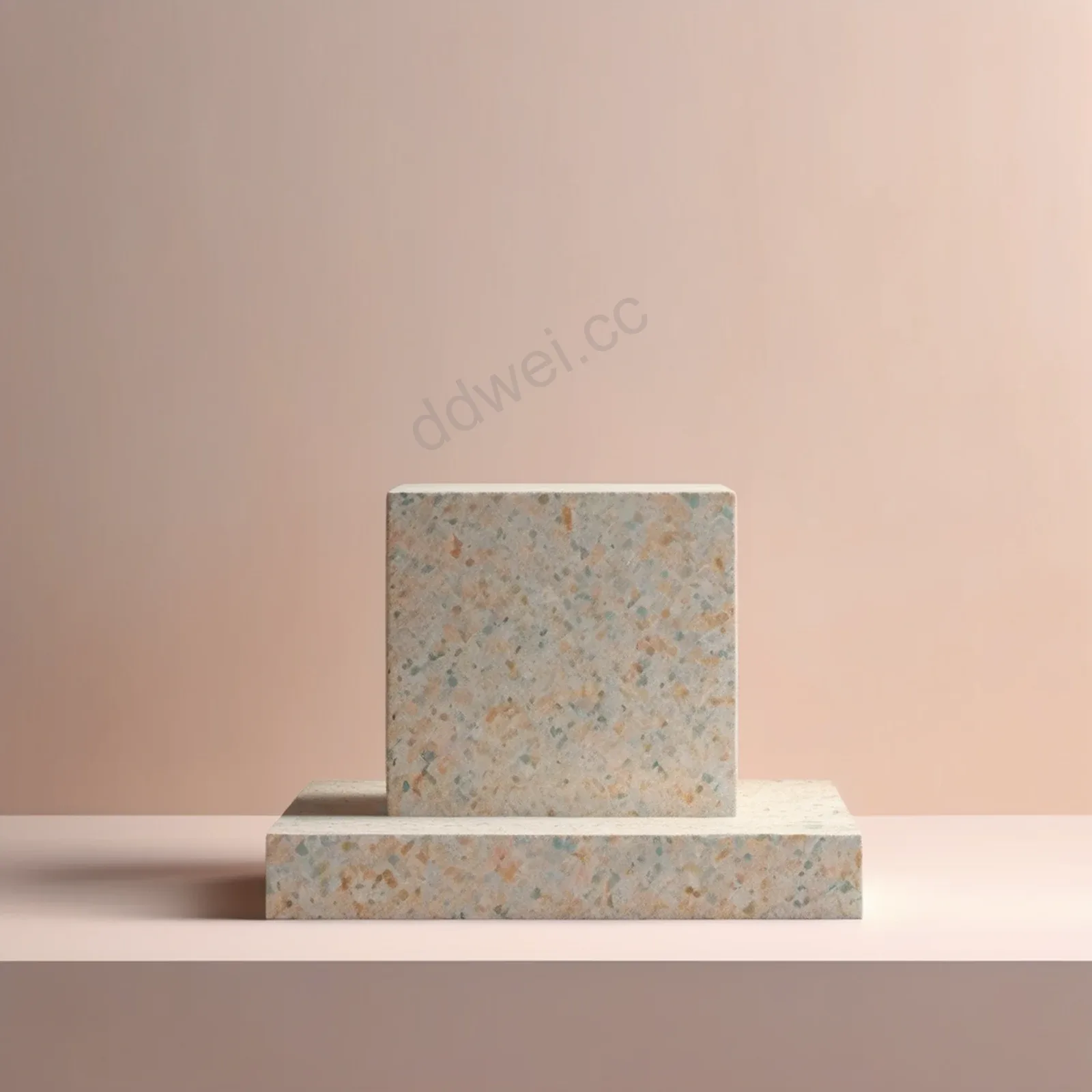 Macaron Color Terrazzo Square Podium Cosmetics Skincare Display Background