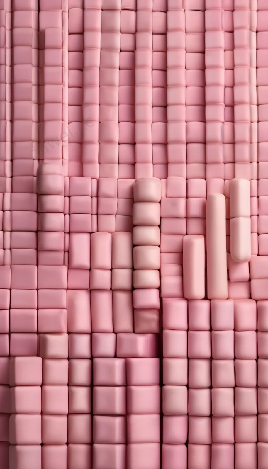 Macaron Pink Matte Grid Geometric Poster Background