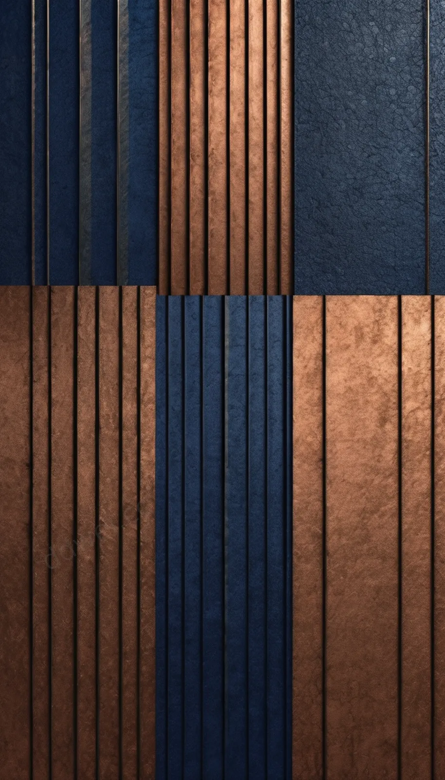 Navy Blue Copper Oxidized Metal Striped Texture Background