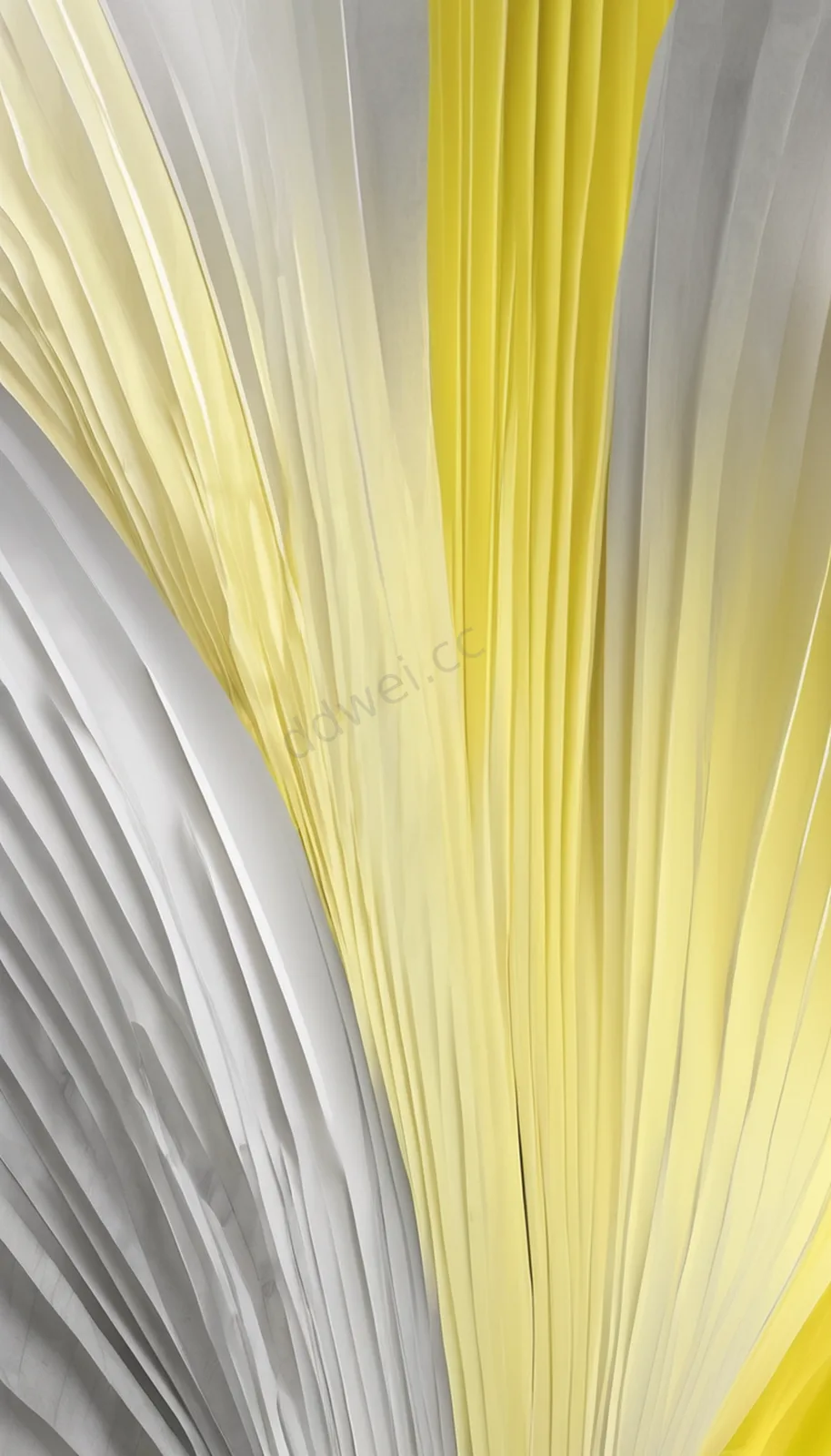Lemon Gray Washi Paper Fan Splicing Vertical Poster Background