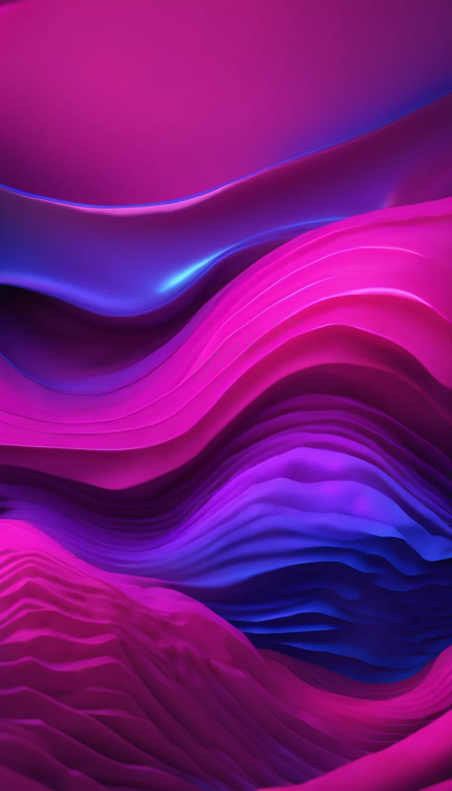 Magenta and Indigo Holographic Aurora Phone Wallpaper