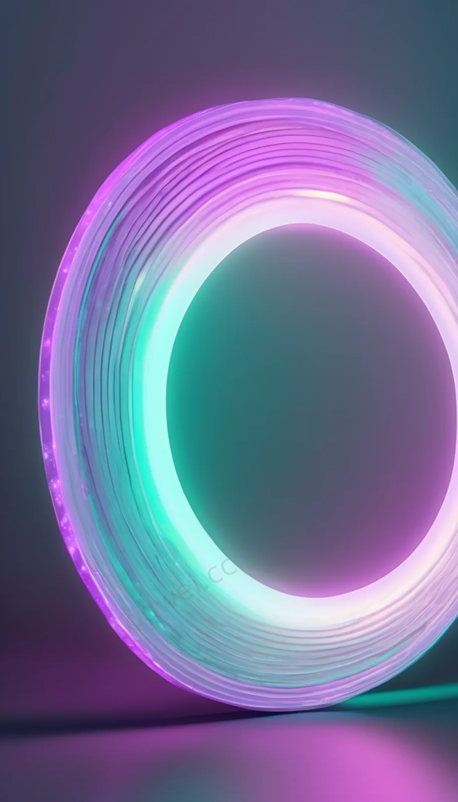 Mint Cyan and Taro Purple Frosted Acrylic Aurora Phone Wallpaper