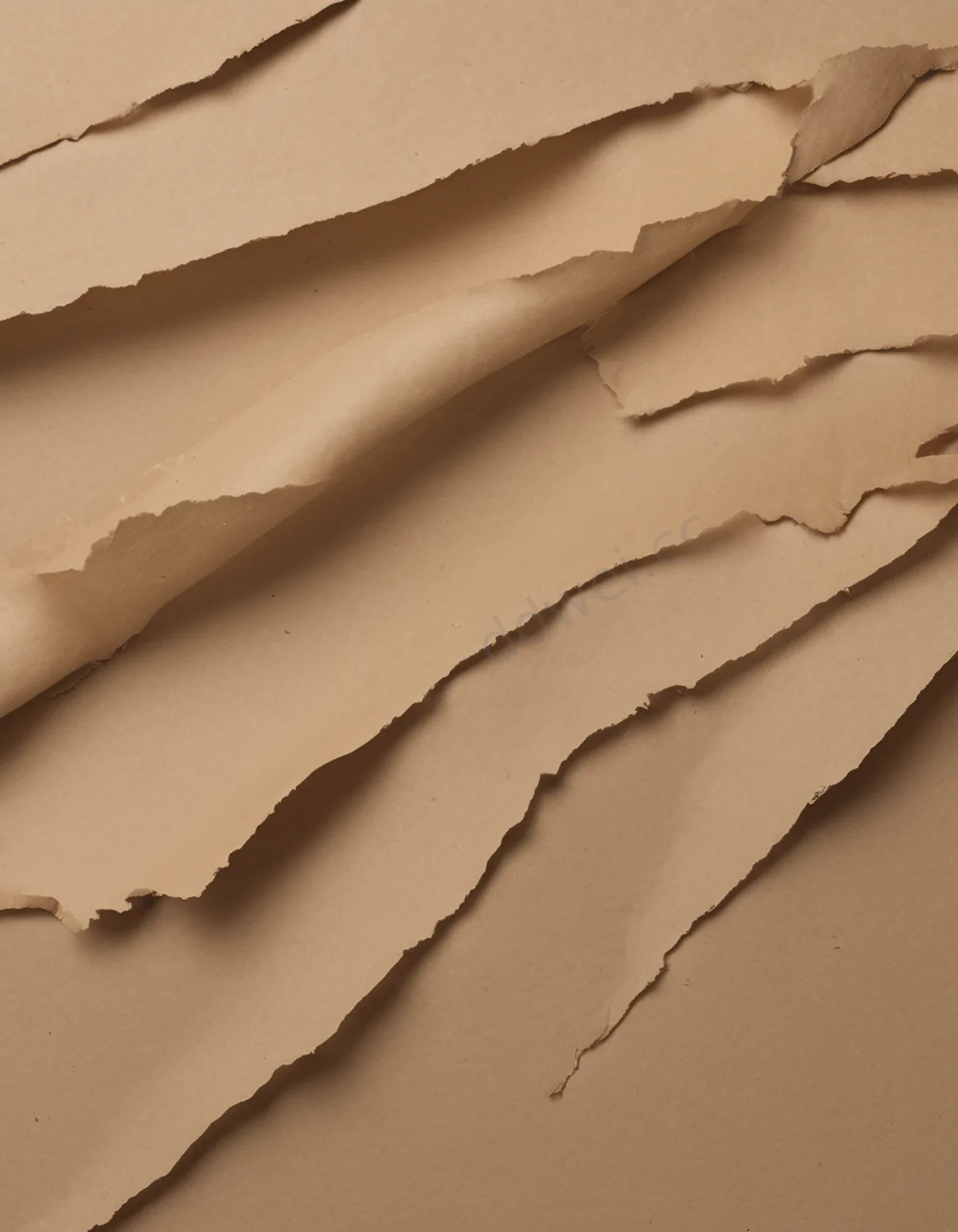 Beige Kraft Paper Torn Collage Background
