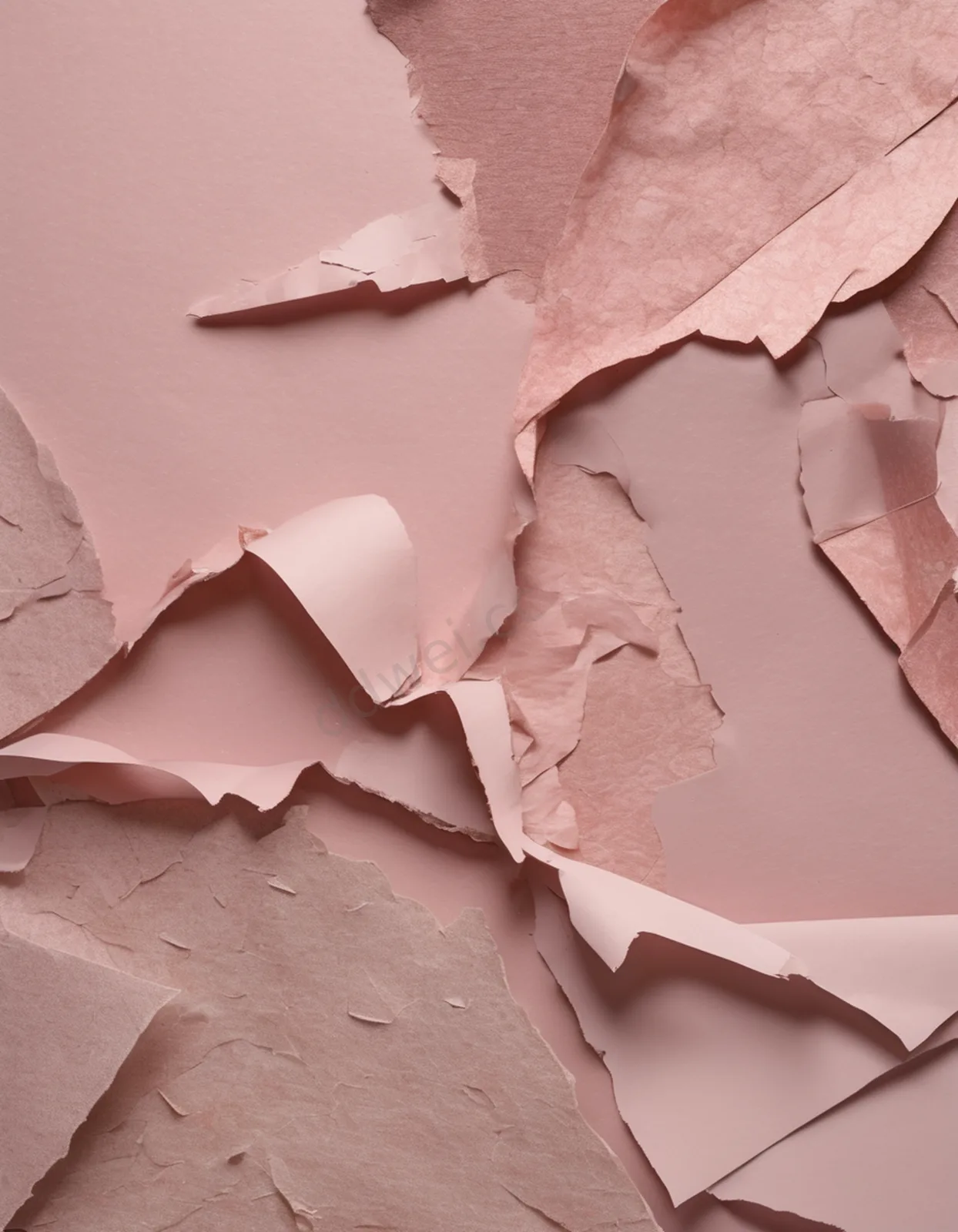 Dusty Pink Vintage Paper Torn Collage Background