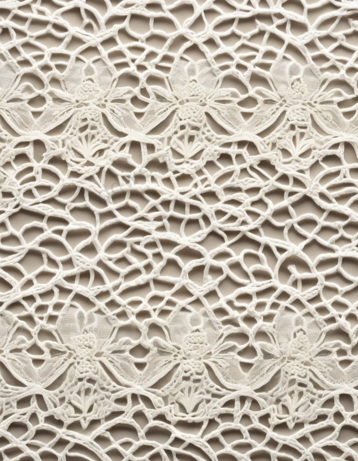 Cream White Lace Hollow Fabric Romantic Background
