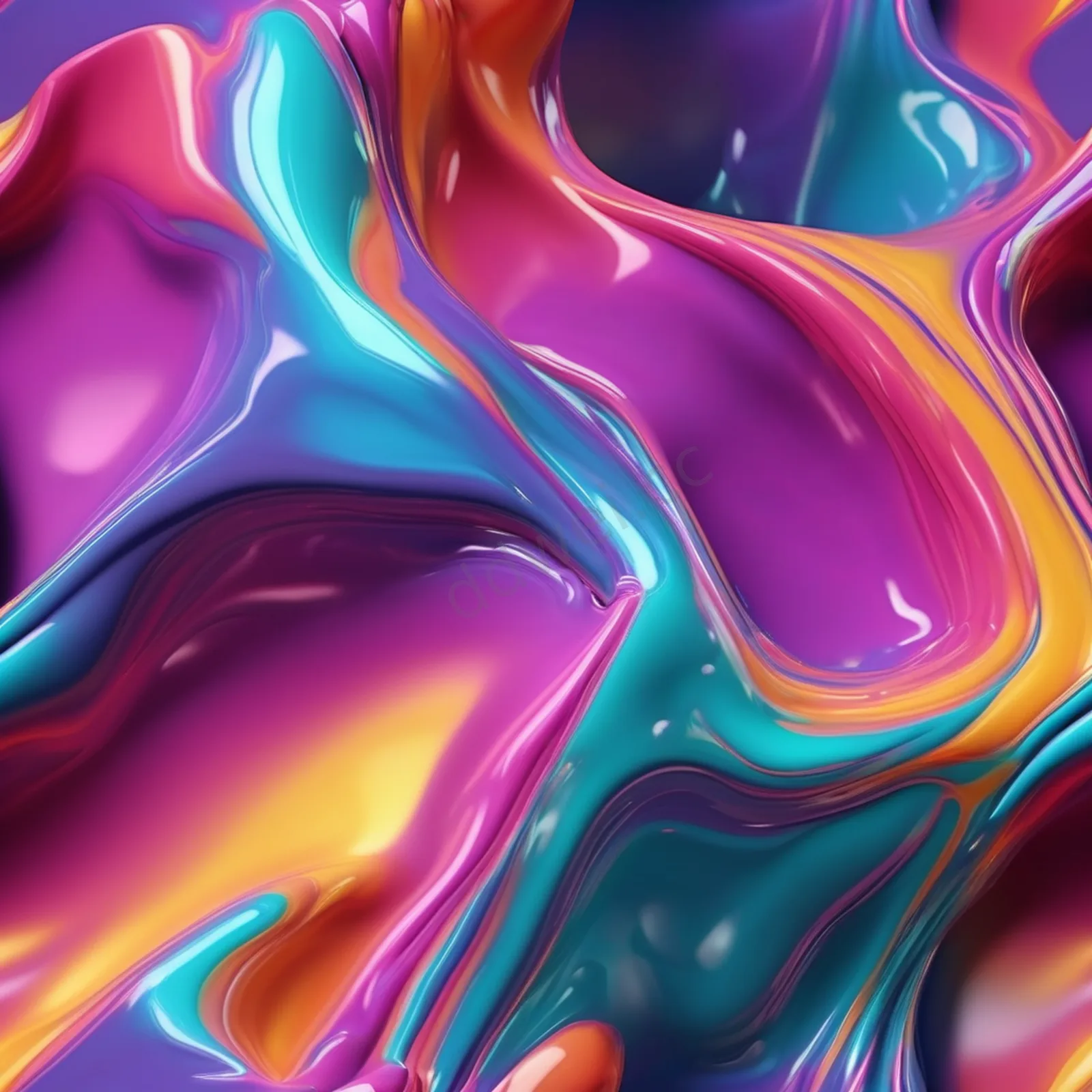 Holographic Gradient Fluid Abstract Minimalist Background