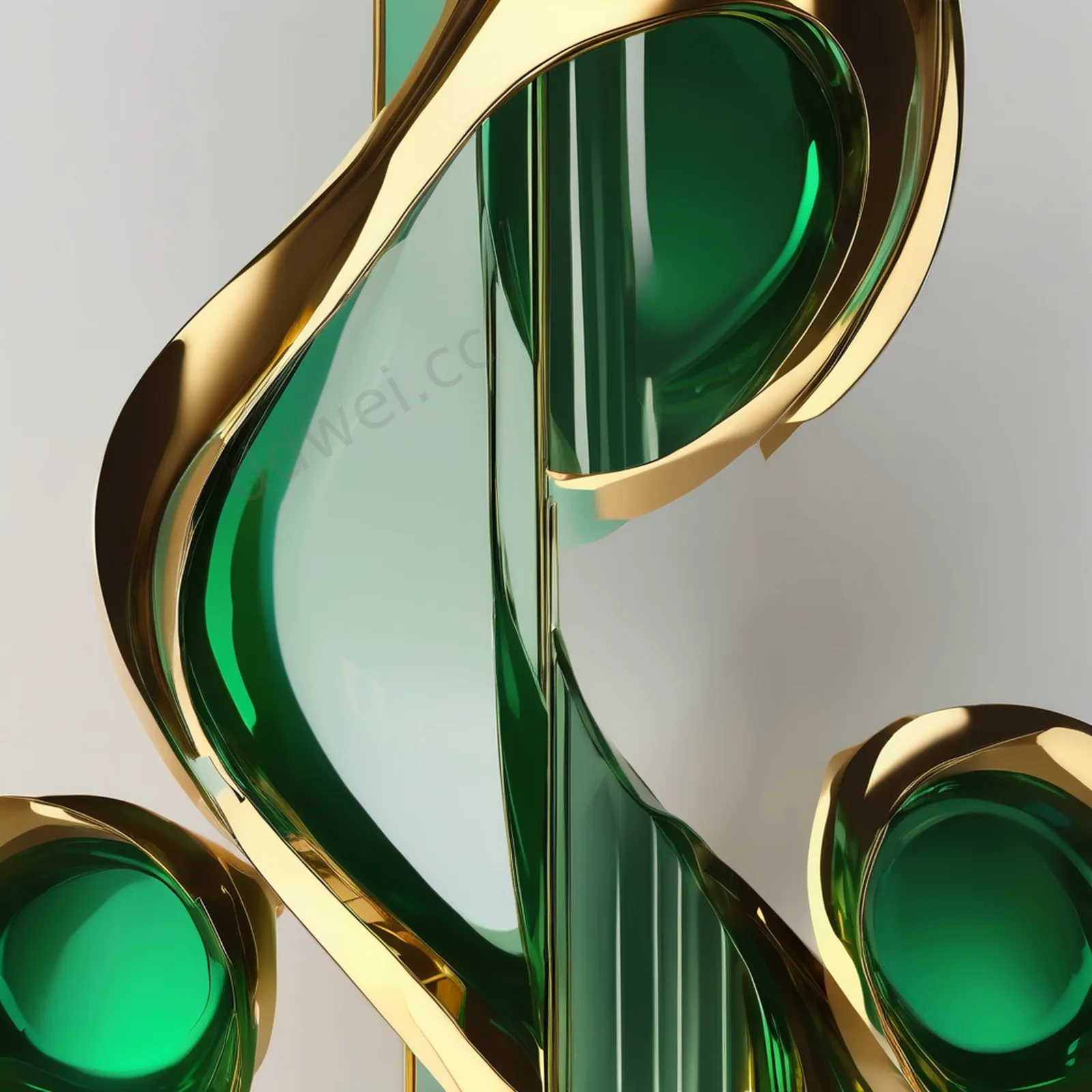 Vintage Emerald Green Glass Ceramic Minimalist Background