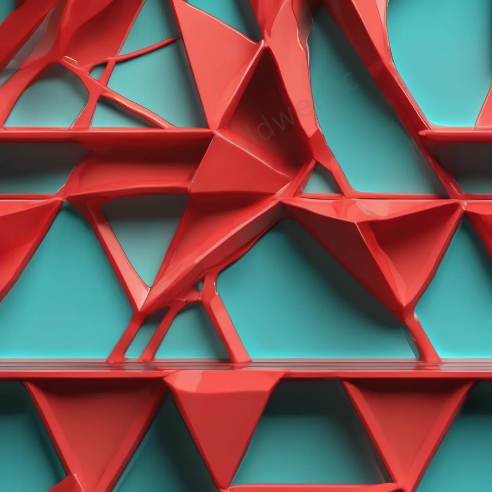 Color-block Coral Red Glass Ceramic Minimalist Background