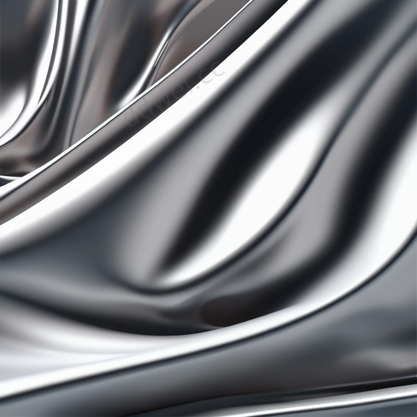 Titanium Gray Polished Chrome Metal Fluid Abstract Background
