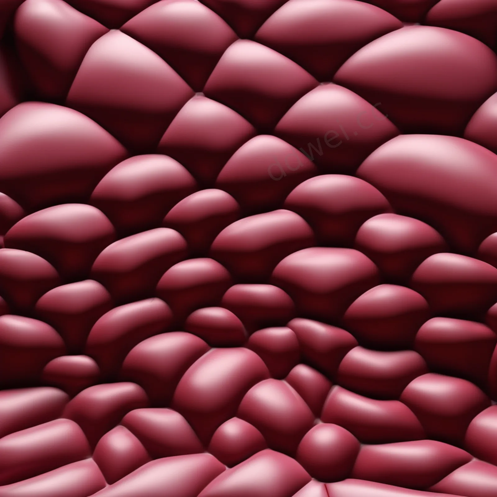 Rich Burgundy Red Brushed Metal Inflated Abstract Background