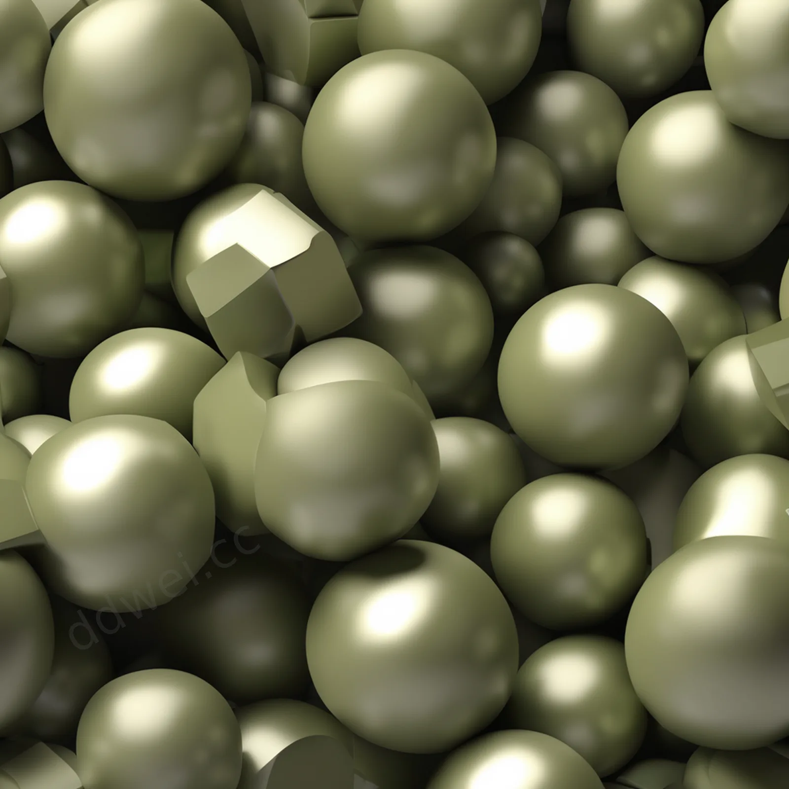Muted Olive Green Brushed Chrome Floating Geometric Background with Diagonal Negative Space