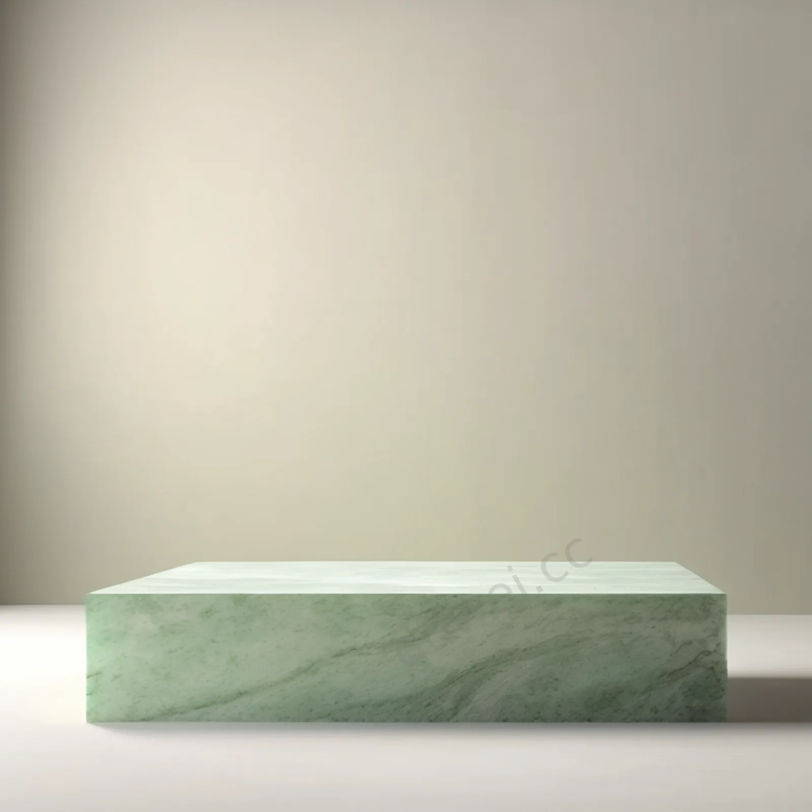 Mint Green Limestone and Acrylic Podium Natural Organic Background