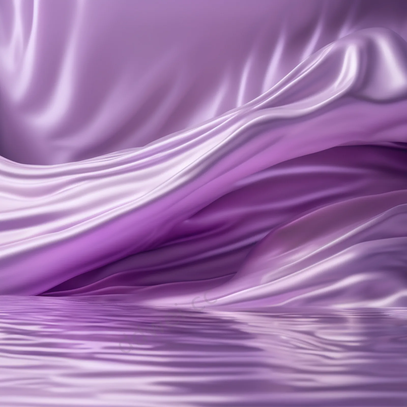 Soft Lilac Silk and Water Reflection Calming Beauty Background