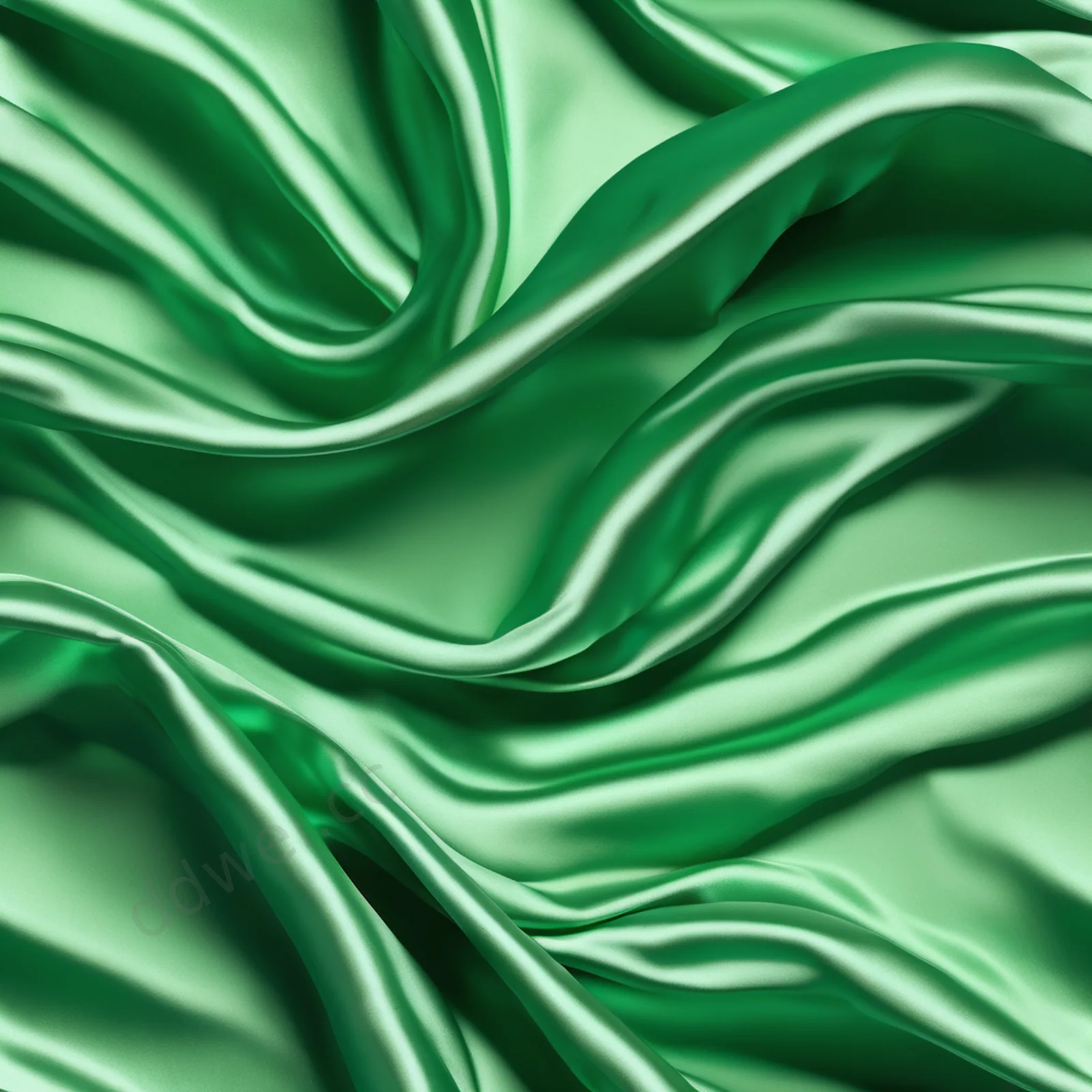 Emerald Green Silk Water Ripple Cosmetic Podium Background