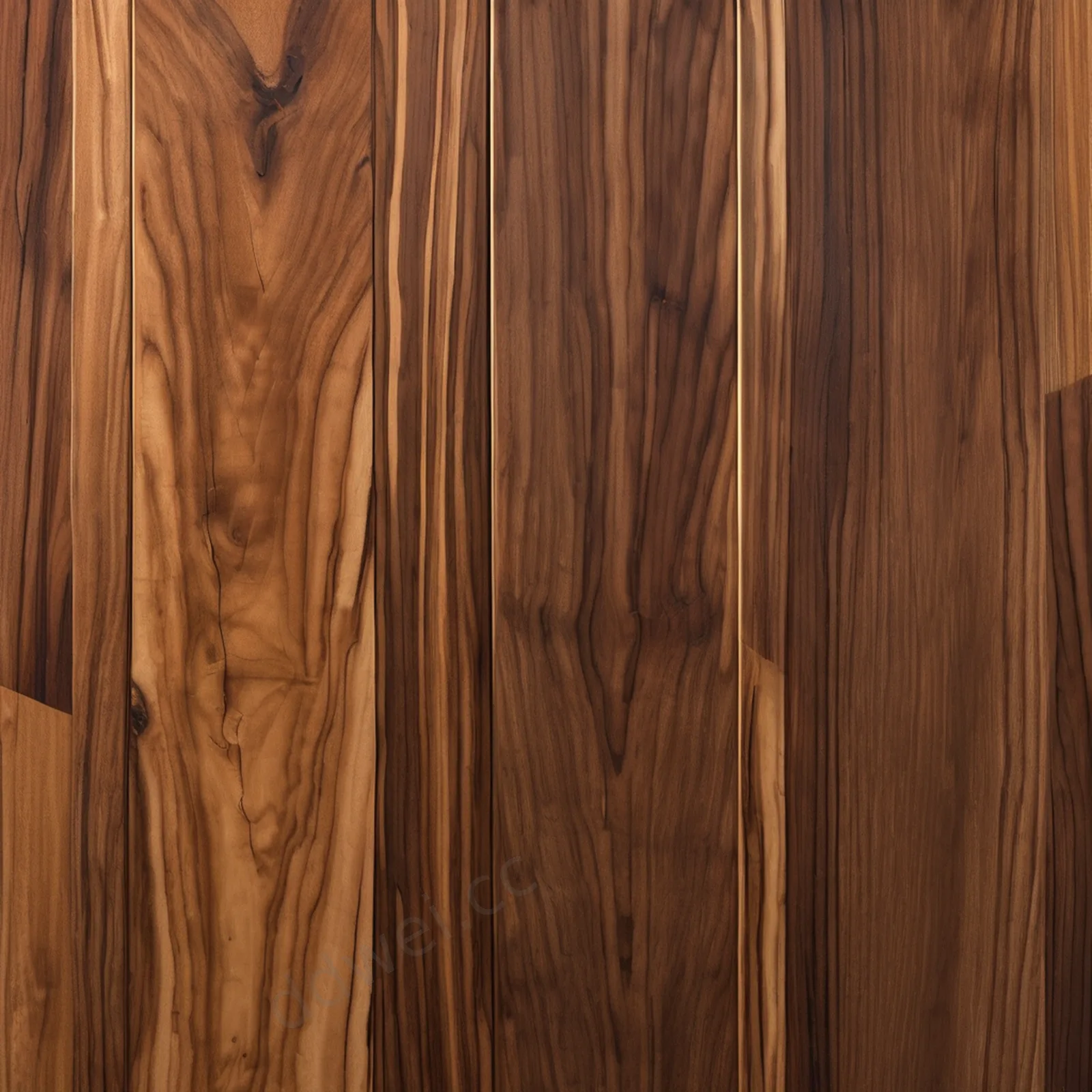 Walnut Wood Spliced Table Background with Left Negative Space in Warm Sunset Light