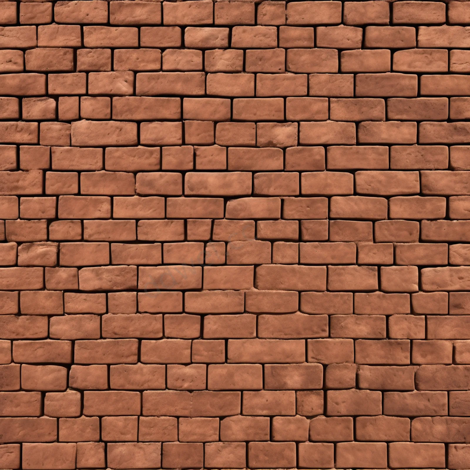 Terracotta Clay Brick Floor Background with Foreground Negative Space in Direct Sunlight