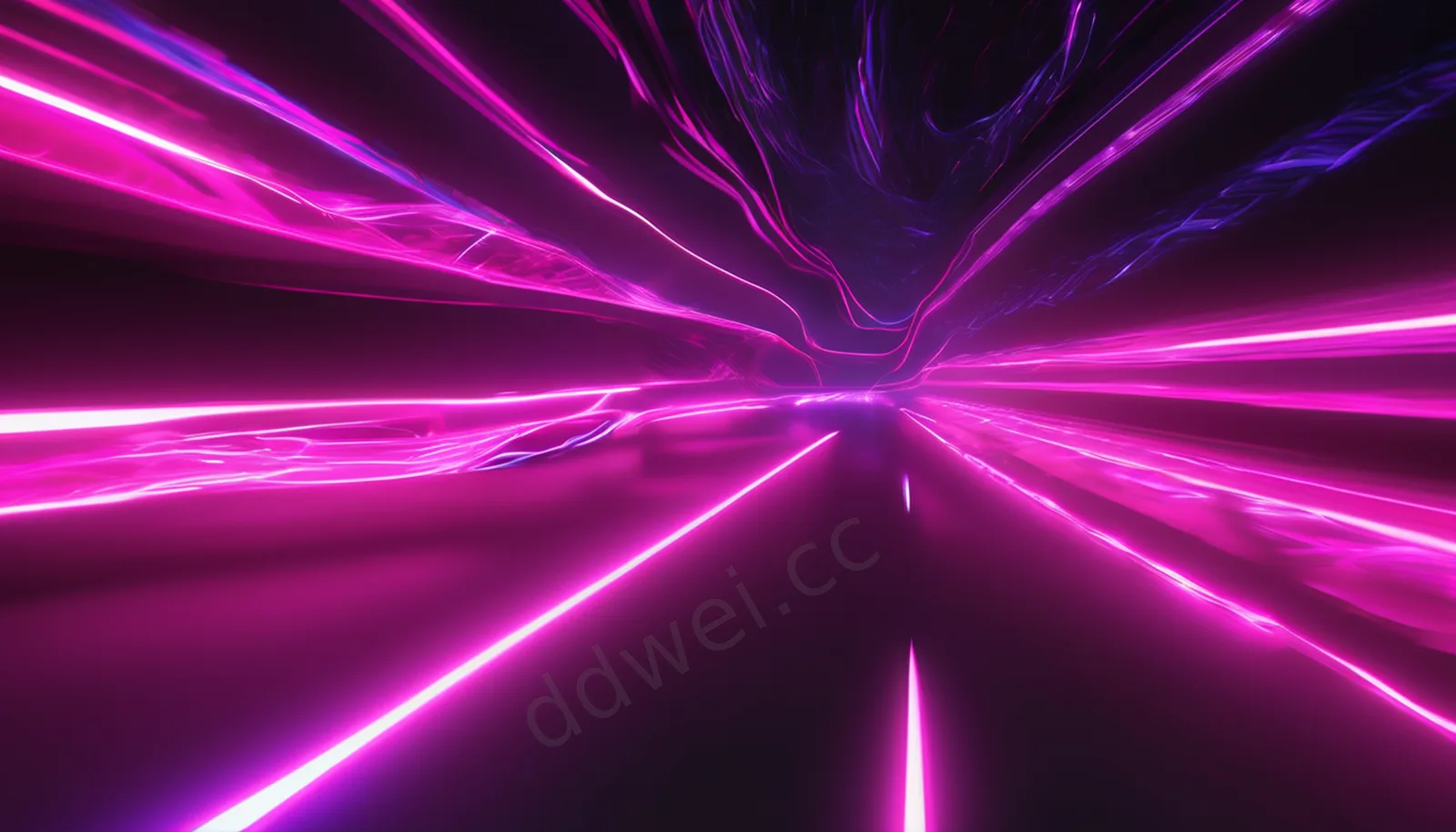 Neon Pink and Purple Light Trails Dark Carbon Fiber Tech Background