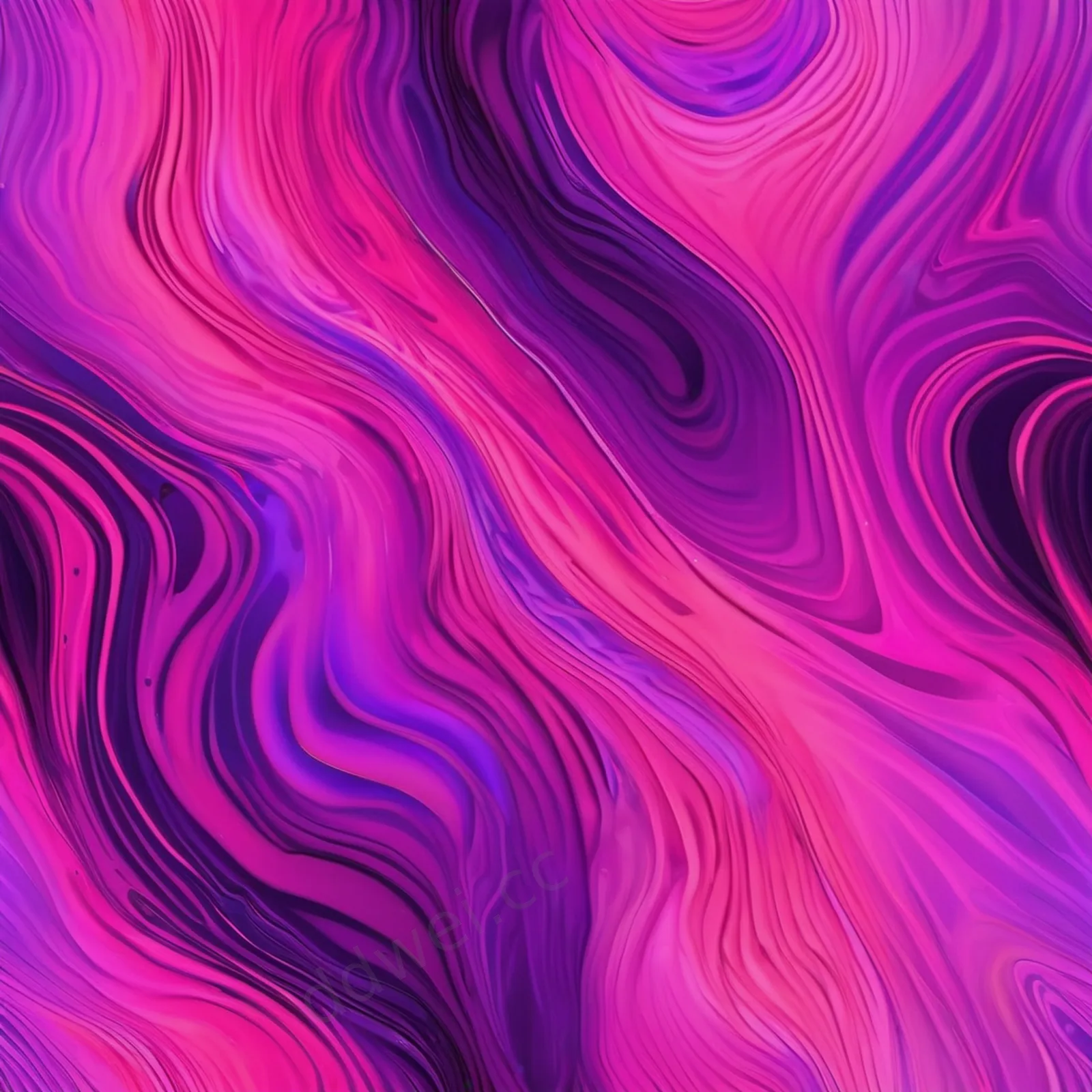 Neon Purple Pink Psychedelic Fluid Acrylic Seamless Pattern