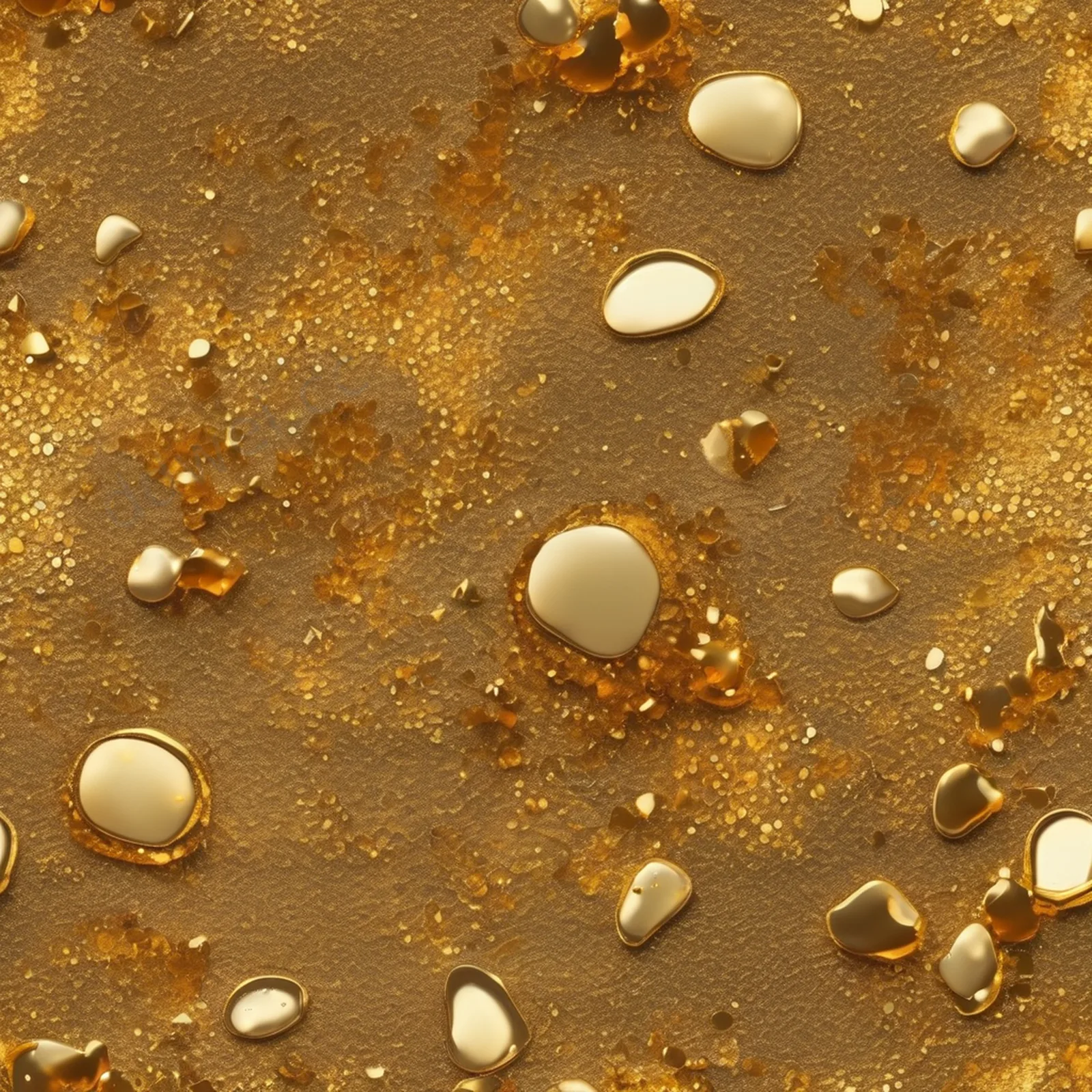 Amber Sparkling Quicksand Gold Foil Seamless Background